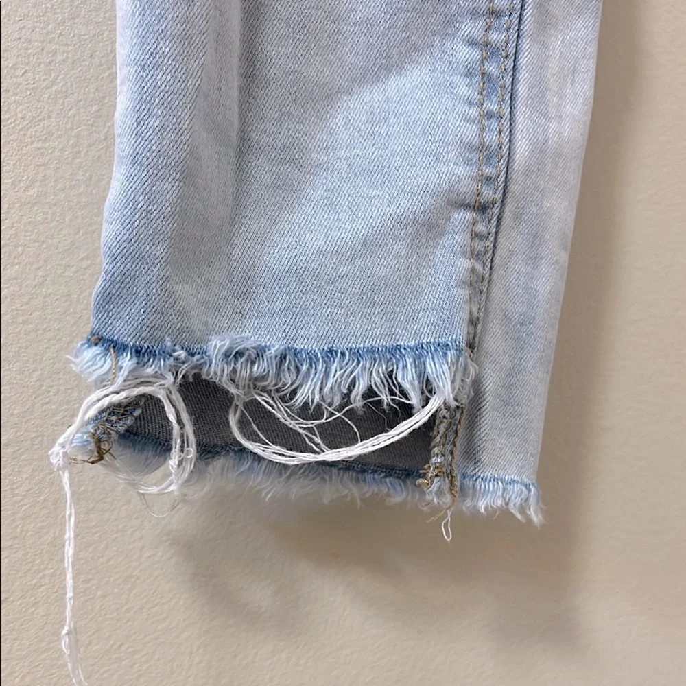 Justice Light Blue Wash High Rise Distressed Skinny Jeans/Jegging  Size 14 Girls
